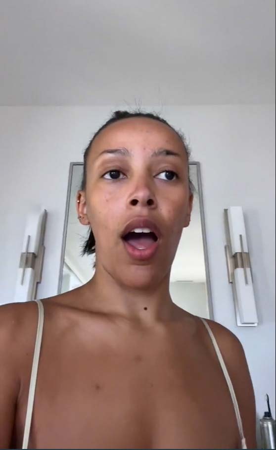 Doja Cat Having Fun on Tiktok without Makeup